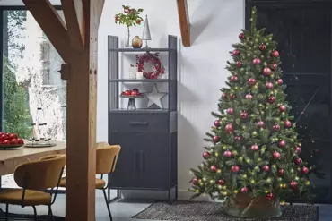 Kerstboom frosted pine d130h185cm groen