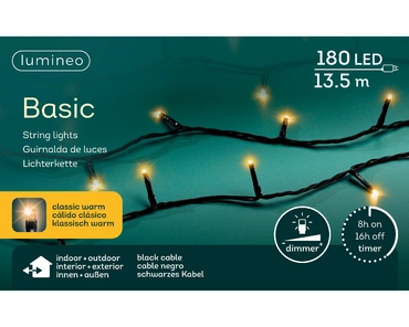 Lumineo basic Rice led 13,5 m - 180l klassiek warm