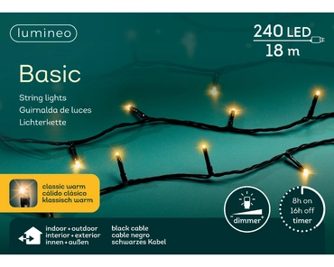 Lumineo basic Rice led  18m - 240l klassiek warm