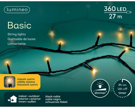 Lumineo basic Rice led 27m - 360l klassiek warm