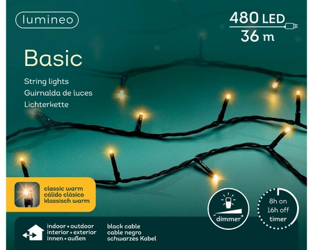 Lumineo basic Rice led 36m - 480l klassiek warm