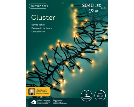 Lumineo clusterverlichting 17m - 2040l klassiek wit - binnen/ buiten