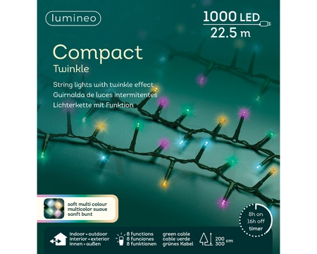 Lumineo compact 1000Led 22.5m soft multi colour - afbeelding 1