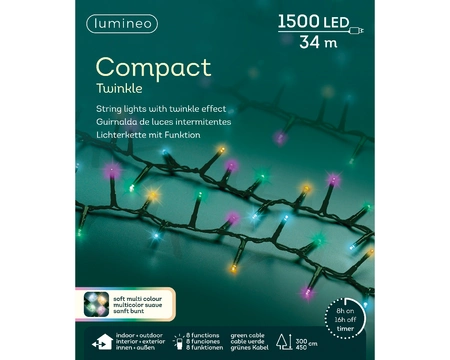 Lumineo compact 1500Led 34m soft multi colour - afbeelding 1