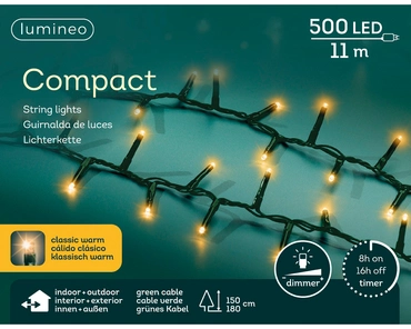 Lumineo Compact ricelightsled 11m - 500l klassiek warm