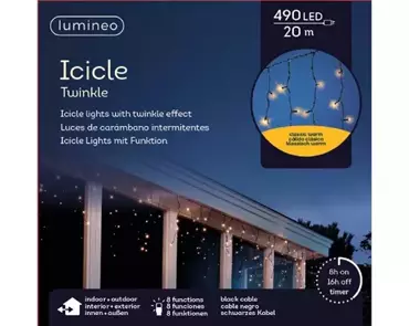 Lumineo icicle lights 490led 20M klassiek Warm - afbeelding 1