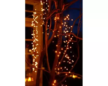 Lumineo Kerstverlichting Led Cascade Waterval zwart  l200cm 480 l - Warm wit