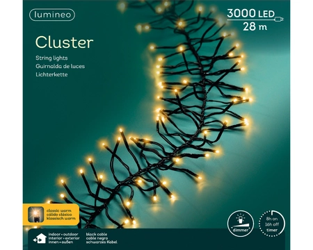 Lumineo led cluster 27m-3000l klassiek warm