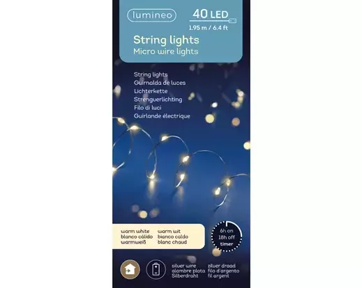 Lumineo Micro Led kerstverlichting met 40 lampen