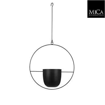 Mica Decorations Muurhanger dexter zwart 24x14x52cm