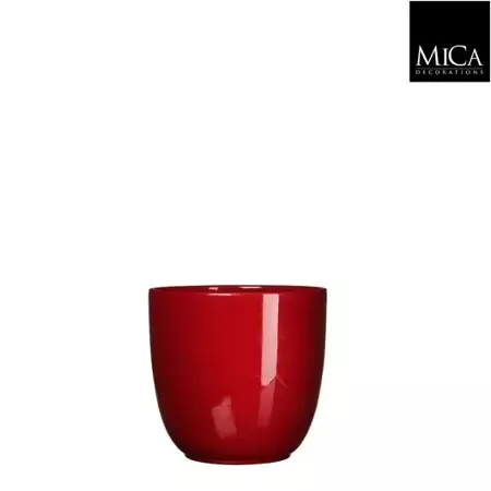 Mica Decorations tusca pot donkerrood 13x14cm