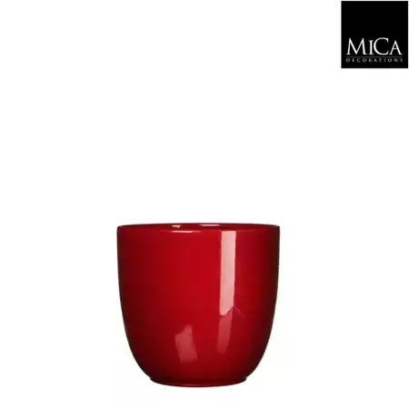 Mica Decorations tusca pot donkerrood 14x15cm