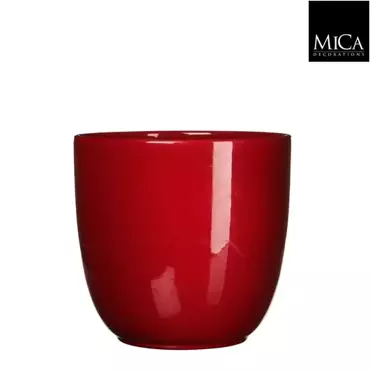 Mica Decorations Tusca pot donkerrood 23x25cm