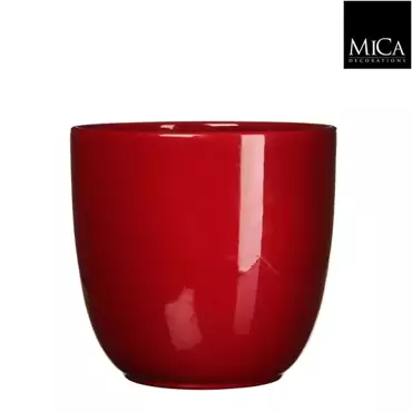 Mica Decorations tusca pot donkerrood 25x28cm