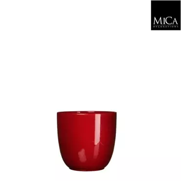 Mica Decorations tusca pot donkerrood glans 11x12cm