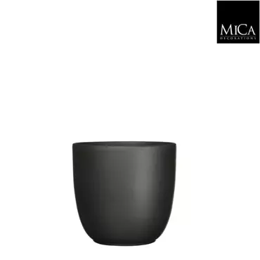 Mica Decorations tusca  pot mat zwart 19x20cm