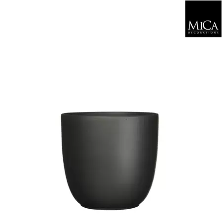 Mica Decorations tusca pot mat zwart 20x22,5cm