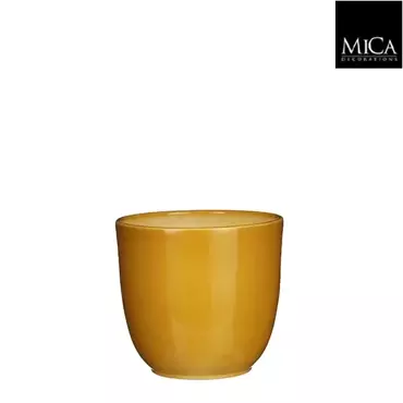 Mica Decorations tusca pot oker 11x12cm