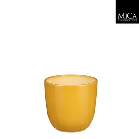 Mica Decorations tusca pot oker 13x14cm