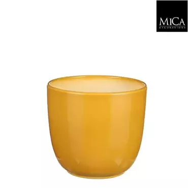 Mica Decorations tusca pot oker 16x17cm