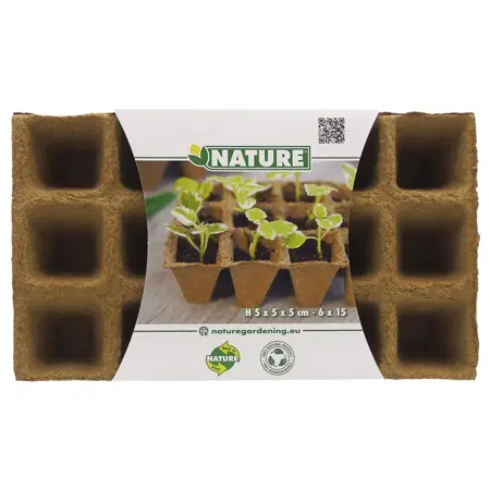 Nature Biopottrays 5x4x4cm set 6 trays - afbeelding 1