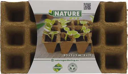 Nature Biopottrays 5x5x5cm set 6 trays - afbeelding 1