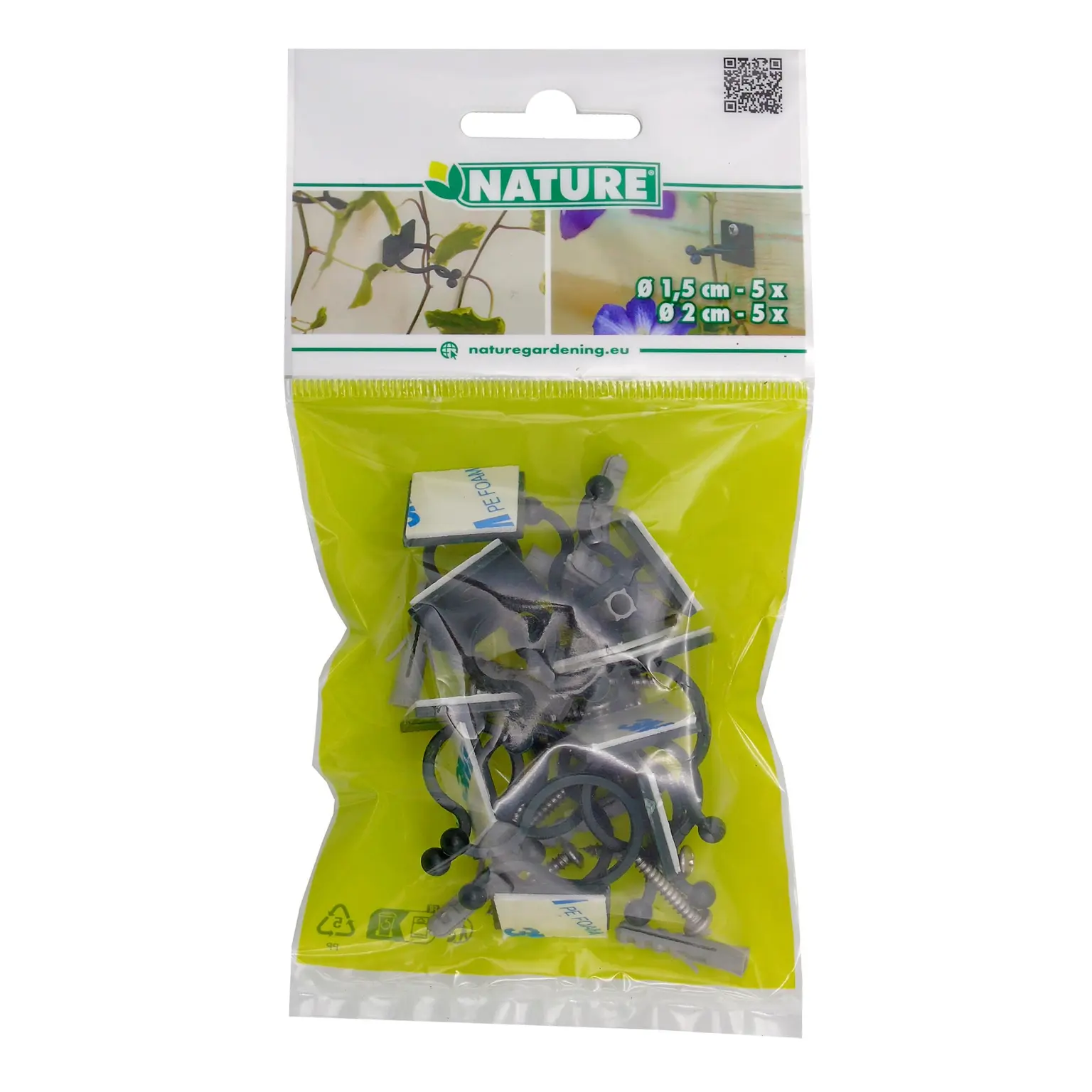 Nature Plantclip in-&outdoor d1,5&2cm 10st