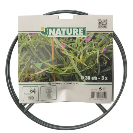 Nature Plantensteunen rond d30cm groen 3st - afbeelding 1