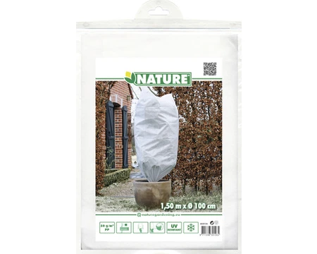 Nature winterhoes met koord h1.50d1m wit - afbeelding 1