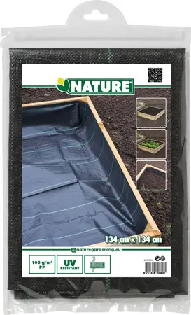 Nature worteldoek 1,34x1,34m 100 g/m2 zwart - afbeelding 1