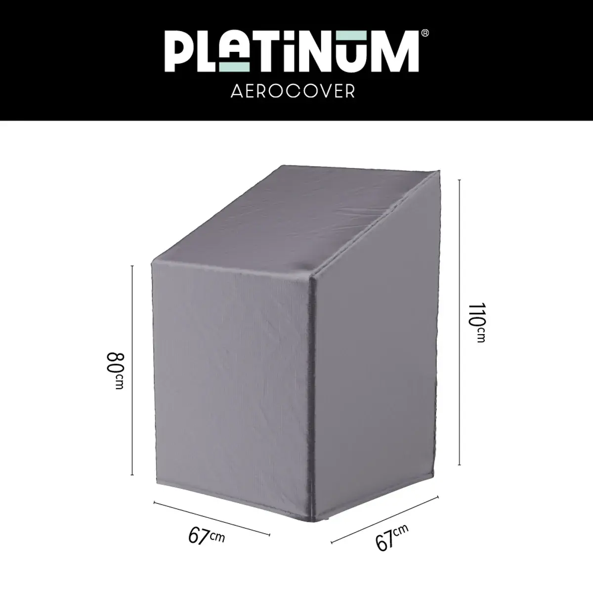 Platinum Aerocover Stapelbare-stoelhoes 67x67xH80/110cm