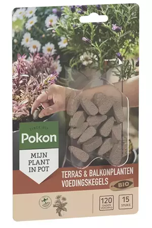 Pokon Bio Terras en Balkon Planten Voedingskegels 15st - afbeelding 2