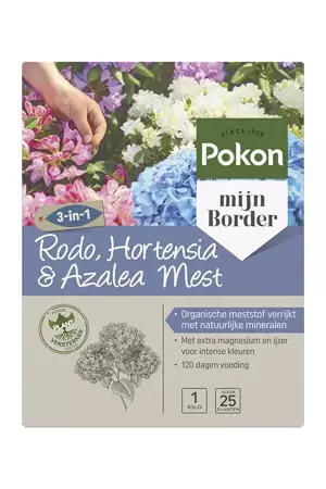 Pokon Rodo, Hortensia en Azalea Mest 1kg - afbeelding 1