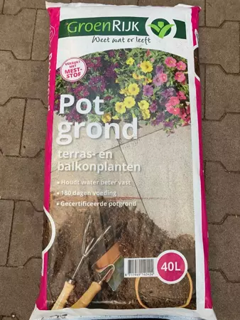 Potgrond | Terras en balkonplanten | 40L | GroenRijk