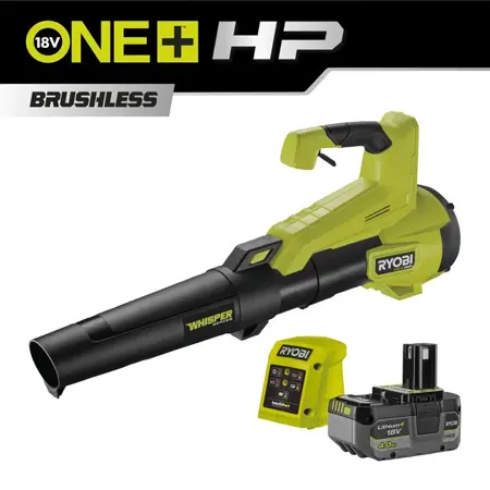 RYOBI ONE+ 18V HP Brushless Accu WHISPER™ Bladblazer (incl.1x 4.0Ah accu)