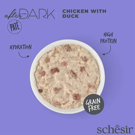 Schesir After dark kip en eend paté bouillon 80g - afbeelding 3