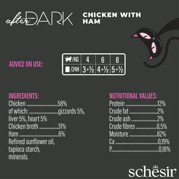 Schesir after dark kip en ham bouillon 80g - afbeelding 2