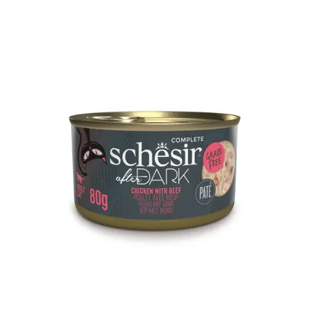 Schesir after dark kip en rund paté 80g - afbeelding 1