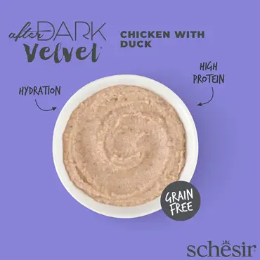 Schesir after Dark Velvet mousse kip en eend 80g - afbeelding 3