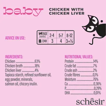 Schesir baby kip en lever bouillon 70g - afbeelding 2