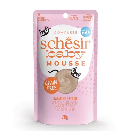 Schesir baby mousse zalm en kip 70g - afbeelding 1