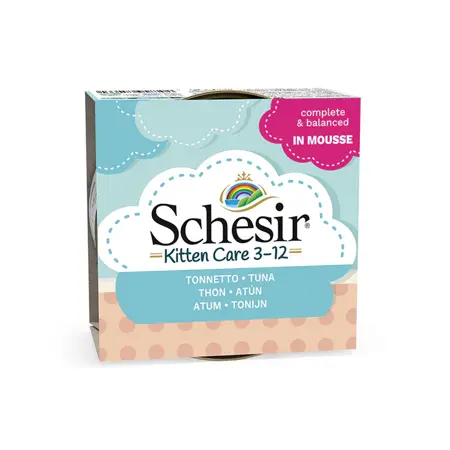 Schesir kitten care 3-12 Tonijn mousse 85g - afbeelding 1