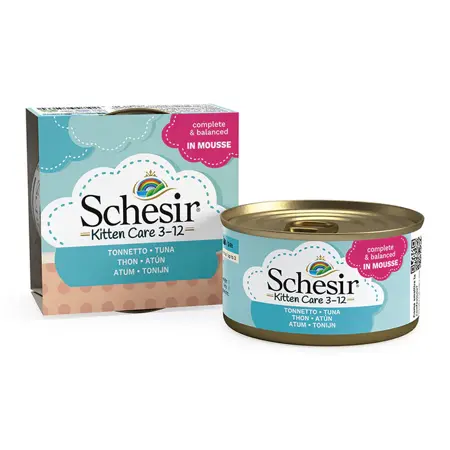 Schesir kitten care 3-12 Tonijn mousse 85g - afbeelding 2