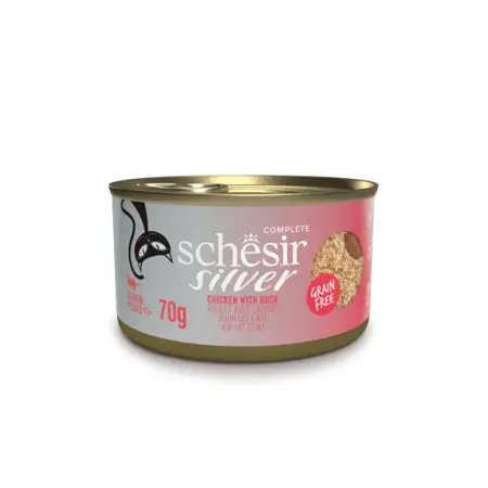 Schesir silver kip en eend bouillon 70g - afbeelding 1