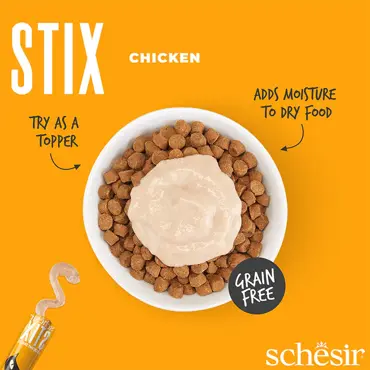 Schesir stix cat creamy snacks kip 6 x 15g - afbeelding 3