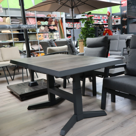 Tafel castilla negro uitrekbaar 143/183x88x54/74cm