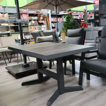 Tafel castilla negro uitrekbaar 143/183x88x54/74cm