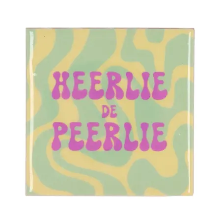 Tegeltje Heerlie de Peerlie  10X10X1CM