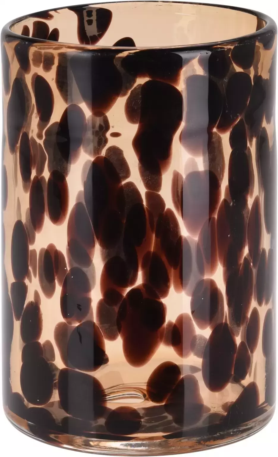Theelichthouder | Cheetah Print | Glas | 10x15cm