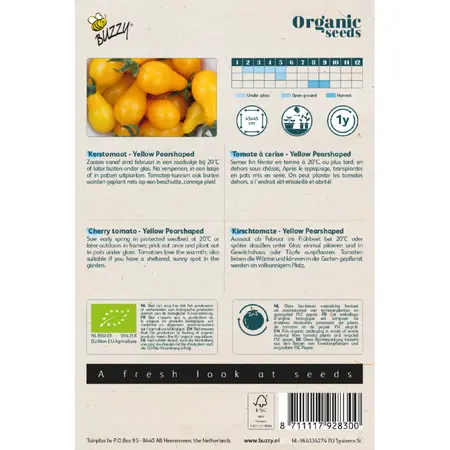 Tomaat yellow pearshaped (bio) - afbeelding 2